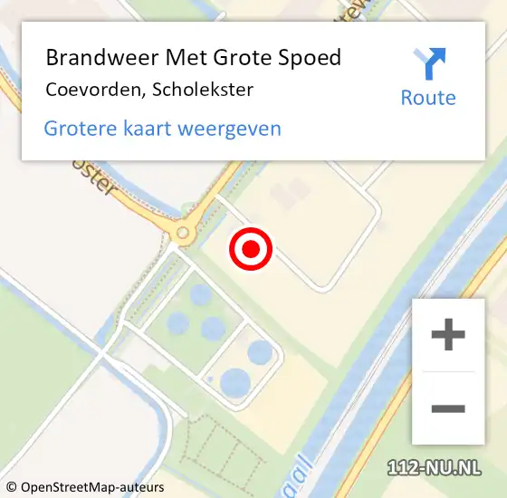 Locatie op kaart van de 112 melding: Brandweer Met Grote Spoed Naar Coevorden, Scholekster op 14 juni 2021 11:04