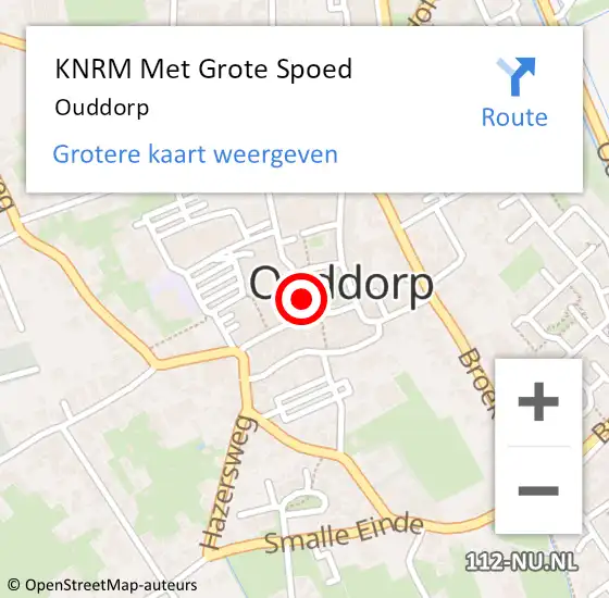 Locatie op kaart van de 112 melding: KNRM Met Grote Spoed Naar Ouddorp op 14 juni 2021 16:38
