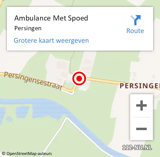 Locatie op kaart van de 112 melding: Ambulance Met Spoed Naar Persingen op 14 juni 2021 17:14