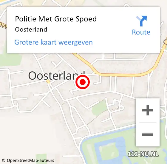 Locatie op kaart van de 112 melding: Politie Met Grote Spoed Naar Oosterland op 14 juni 2021 17:16