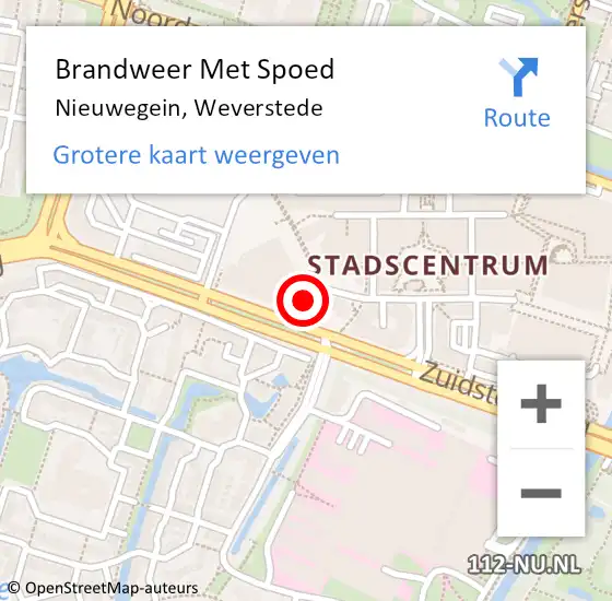 Locatie op kaart van de 112 melding: Brandweer Met Spoed Naar Nieuwegein, Weverstede op 14 juni 2021 18:13