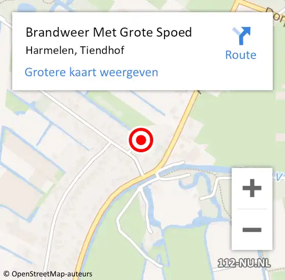 Locatie op kaart van de 112 melding: Brandweer Met Grote Spoed Naar Harmelen, Tiendhof op 14 juni 2021 20:29