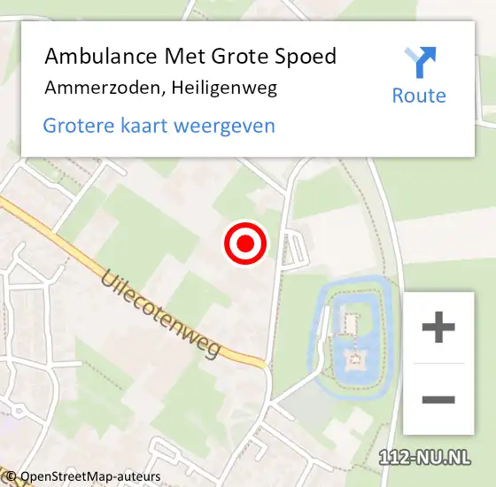 Locatie op kaart van de 112 melding: Ambulance Met Grote Spoed Naar Ammerzoden, Heiligenweg op 14 juni 2021 20:49