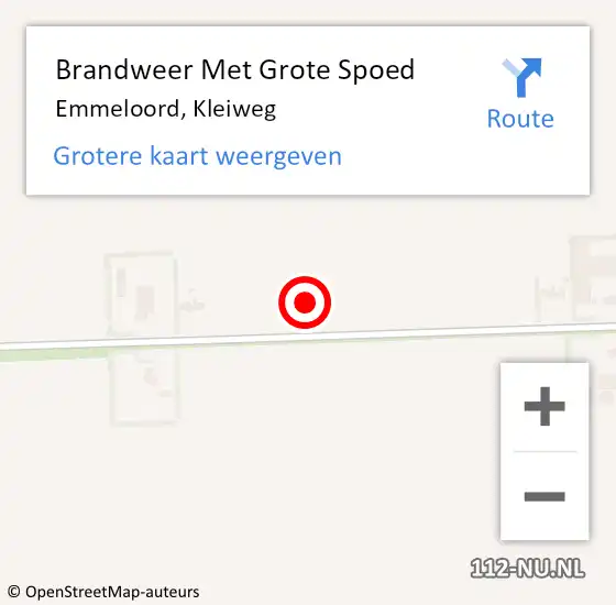 Locatie op kaart van de 112 melding: Brandweer Met Grote Spoed Naar Emmeloord, Kleiweg op 14 juni 2021 21:25