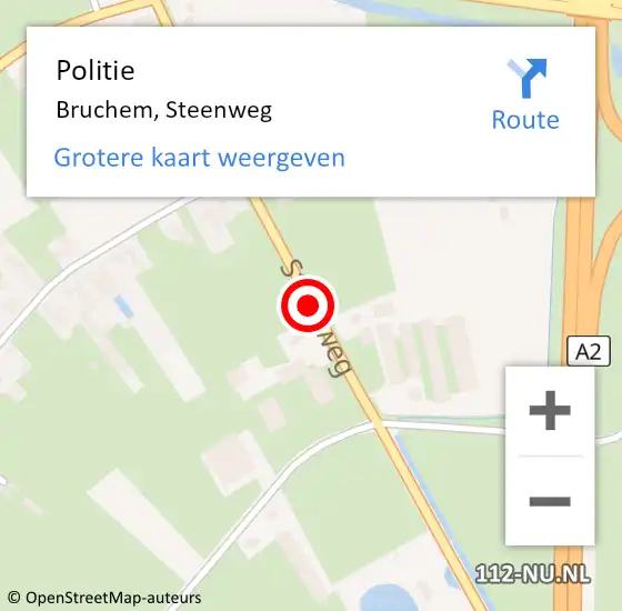 Locatie op kaart van de 112 melding: Politie Bruchem, Steenweg op 14 juni 2021 23:05