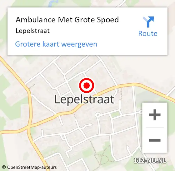 Locatie op kaart van de 112 melding: Ambulance Met Grote Spoed Naar Lepelstraat op 15 juni 2021 01:14