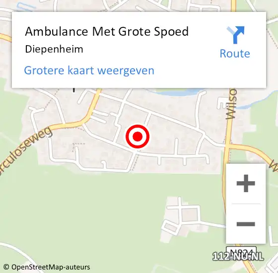 Locatie op kaart van de 112 melding: Ambulance Met Grote Spoed Naar Diepenheim op 15 juni 2021 05:37