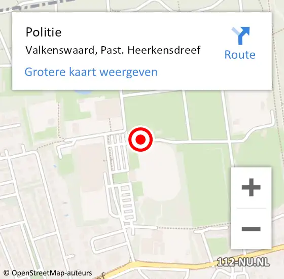 Locatie op kaart van de 112 melding: Politie Valkenswaard, Past. Heerkensdreef op 15 juni 2021 08:23