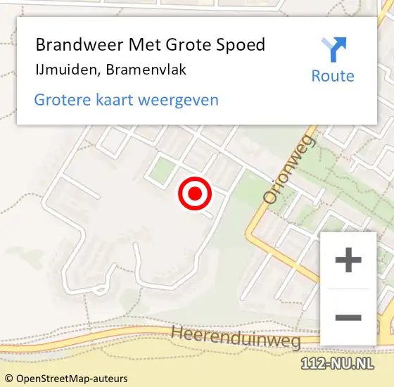 Locatie op kaart van de 112 melding: Brandweer Met Grote Spoed Naar IJmuiden, Bramenvlak op 15 juni 2021 11:34