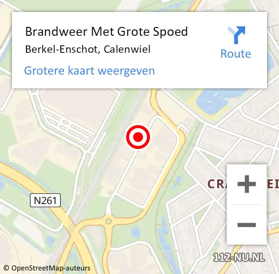 Locatie op kaart van de 112 melding: Brandweer Met Grote Spoed Naar Berkel-Enschot, Calenwiel op 15 juni 2021 12:07