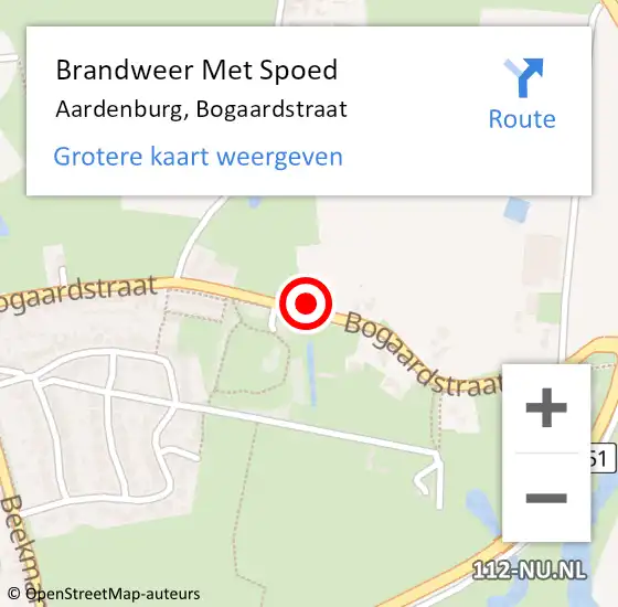 Locatie op kaart van de 112 melding: Brandweer Met Spoed Naar Aardenburg, Bogaardstraat op 15 juni 2021 13:34