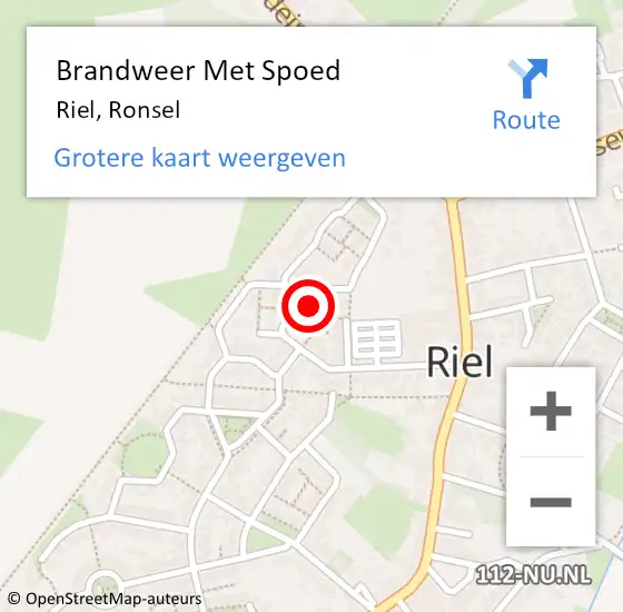 Locatie op kaart van de 112 melding: Brandweer Met Spoed Naar Riel, Ronsel op 13 juni 2014 12:09