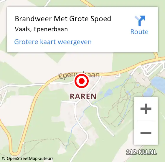 Locatie op kaart van de 112 melding: Brandweer Met Grote Spoed Naar Vaals, Epenerbaan op 15 juni 2021 18:12