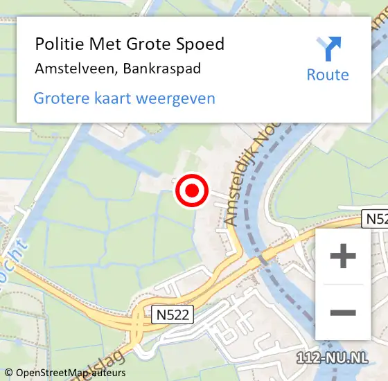 Locatie op kaart van de 112 melding: Politie Met Grote Spoed Naar Amstelveen, Bankraspad op 15 juni 2021 18:54