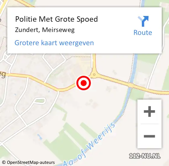 Locatie op kaart van de 112 melding: Politie Met Grote Spoed Naar Zundert, Meirseweg op 15 juni 2021 20:17