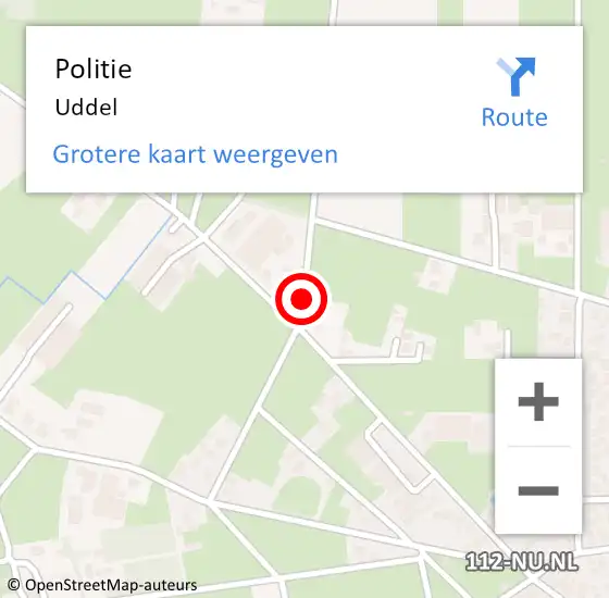 Locatie op kaart van de 112 melding: Politie Uddel op 15 juni 2021 23:18