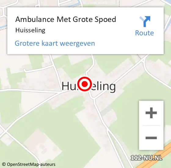 Locatie op kaart van de 112 melding: Ambulance Met Grote Spoed Naar Huisseling op 16 juni 2021 03:40