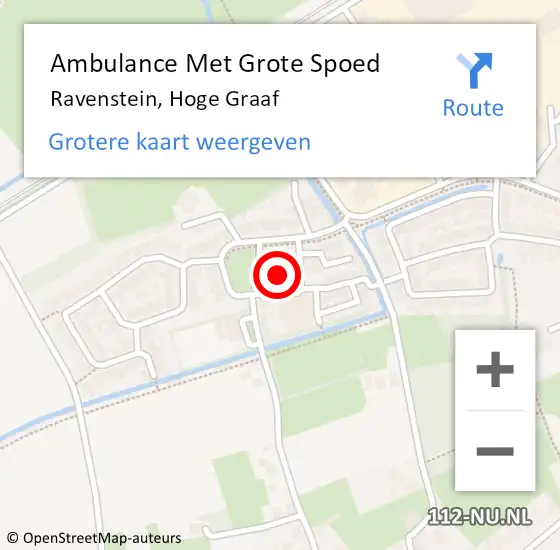 Locatie op kaart van de 112 melding: Ambulance Met Grote Spoed Naar Ravenstein, Hoge Graaf op 16 juni 2021 07:49
