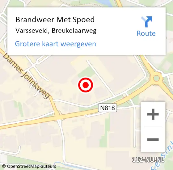 Locatie op kaart van de 112 melding: Brandweer Met Spoed Naar Varsseveld, Breukelaarweg op 16 juni 2021 10:28