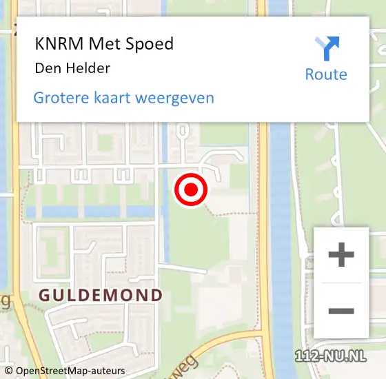 Locatie op kaart van de 112 melding: KNRM Met Spoed Naar Den Helder op 16 juni 2021 11:01