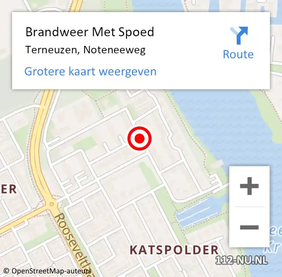 Locatie op kaart van de 112 melding: Brandweer Met Spoed Naar Terneuzen, Noteneeweg op 16 juni 2021 12:14