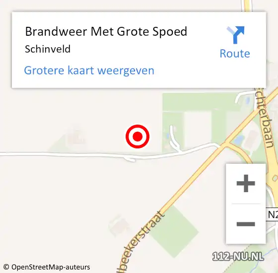 Locatie op kaart van de 112 melding: Brandweer Met Grote Spoed Naar Schinveld op 16 juni 2021 13:15