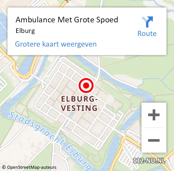 Locatie op kaart van de 112 melding: Ambulance Met Grote Spoed Naar Elburg op 16 juni 2021 14:58