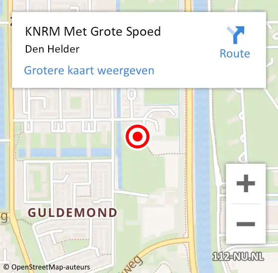 Locatie op kaart van de 112 melding: KNRM Met Grote Spoed Naar Den Helder op 16 juni 2021 15:57