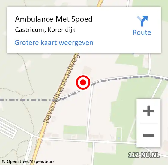 Locatie op kaart van de 112 melding: Ambulance Met Spoed Naar Castricum, Korendijk op 16 juni 2021 16:26