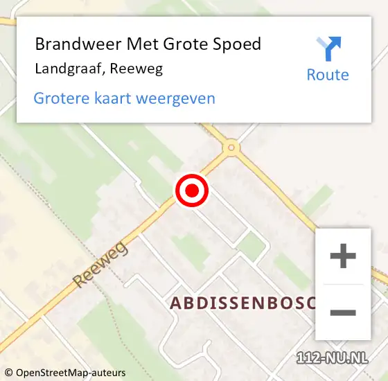 Locatie op kaart van de 112 melding: Brandweer Met Grote Spoed Naar Landgraaf, Reeweg op 16 juni 2021 16:46