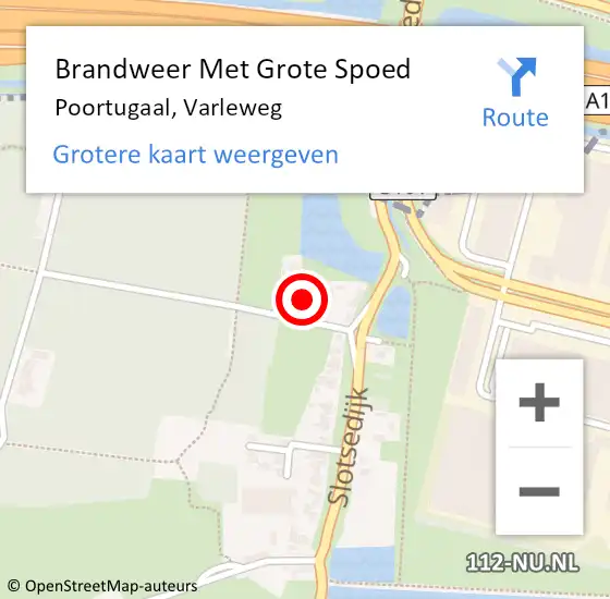 Locatie op kaart van de 112 melding: Brandweer Met Grote Spoed Naar Poortugaal, Varleweg op 16 juni 2021 17:59