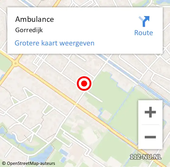 Locatie op kaart van de 112 melding: Ambulance Gorredijk op 13 juni 2014 13:52