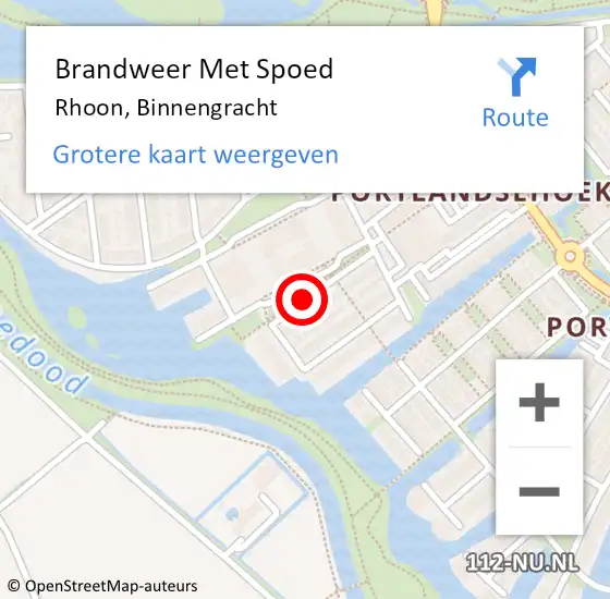 Locatie op kaart van de 112 melding: Brandweer Met Spoed Naar Rhoon, Binnengracht op 16 juni 2021 19:11