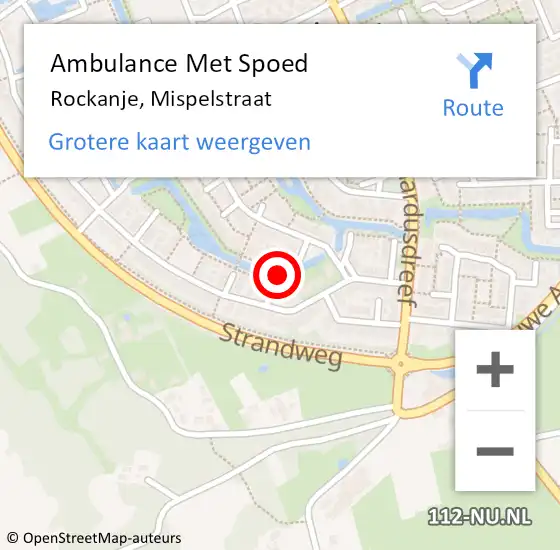 Locatie op kaart van de 112 melding: Ambulance Met Spoed Naar Rockanje, Mispelstraat op 16 juni 2021 23:19