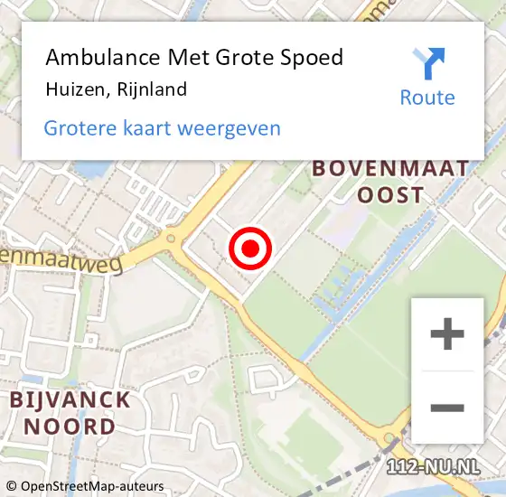 Locatie op kaart van de 112 melding: Ambulance Met Grote Spoed Naar Huizen, Rijnland op 13 juni 2014 14:28