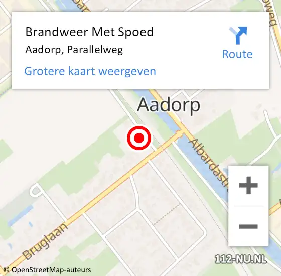 Locatie op kaart van de 112 melding: Brandweer Met Spoed Naar Aadorp, Parallelweg op 17 juni 2021 09:14