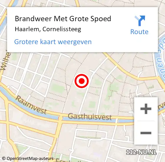 Locatie op kaart van de 112 melding: Brandweer Met Grote Spoed Naar Haarlem, Cornelissteeg op 17 juni 2021 09:54