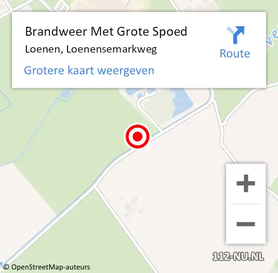 Locatie op kaart van de 112 melding: Brandweer Met Grote Spoed Naar Loenen, Loenensemarkweg op 17 juni 2021 10:20