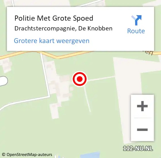 Locatie op kaart van de 112 melding: Politie Met Grote Spoed Naar Drachtstercompagnie, De Knobben op 17 juni 2021 12:16