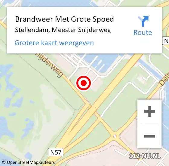 Locatie op kaart van de 112 melding: Brandweer Met Grote Spoed Naar Stellendam, Meester Snijderweg op 17 juni 2021 14:04