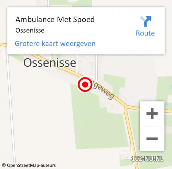 Locatie op kaart van de 112 melding: Ambulance Met Spoed Naar Ossenisse op 17 juni 2021 14:33