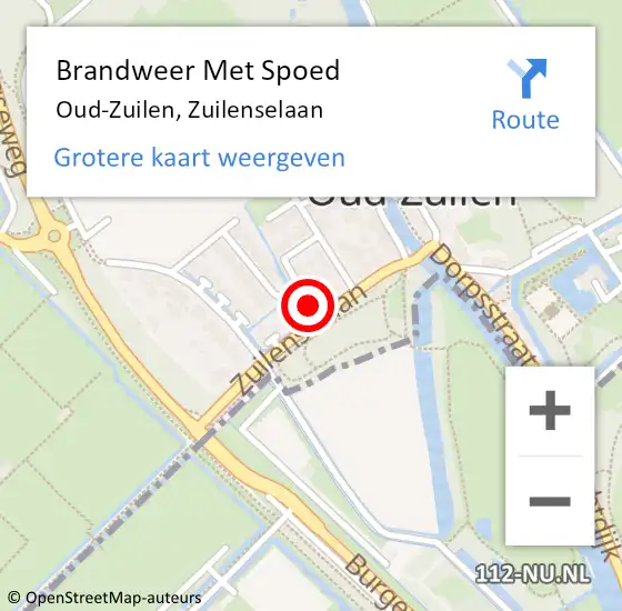 Locatie op kaart van de 112 melding: Brandweer Met Spoed Naar Oud-Zuilen, Zuilenselaan op 17 juni 2021 14:41