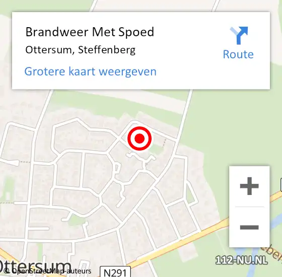 Locatie op kaart van de 112 melding: Brandweer Met Spoed Naar Ottersum, Steffenberg op 17 juni 2021 15:26