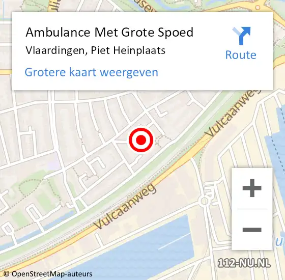 Locatie op kaart van de 112 melding: Ambulance Met Grote Spoed Naar Vlaardingen, Piet Heinplaats op 17 juni 2021 15:56