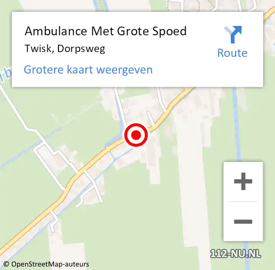 Locatie op kaart van de 112 melding: Ambulance Met Grote Spoed Naar Twisk, Dorpsweg op 17 juni 2021 16:22