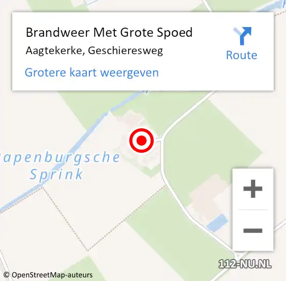 Locatie op kaart van de 112 melding: Brandweer Met Grote Spoed Naar Aagtekerke, Geschieresweg op 17 juni 2021 17:38