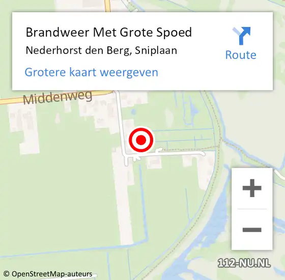 Locatie op kaart van de 112 melding: Brandweer Met Grote Spoed Naar Nederhorst den Berg, Sniplaan op 17 juni 2021 18:34