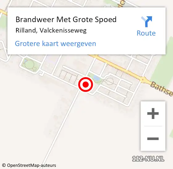 Locatie op kaart van de 112 melding: Brandweer Met Grote Spoed Naar Rilland, Valckenisseweg op 17 juni 2021 18:52