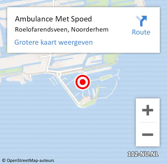 Locatie op kaart van de 112 melding: Ambulance Met Spoed Naar Roelofarendsveen, Noorderhem op 17 juni 2021 19:20