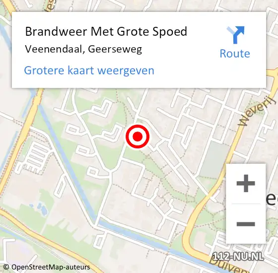 Locatie op kaart van de 112 melding: Brandweer Met Grote Spoed Naar Veenendaal, Geerseweg op 17 juni 2021 19:21